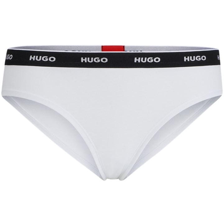 Hugo Women's White Regular Rise Brief in Size 8, Sports Direct