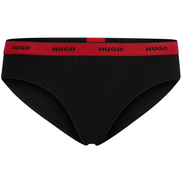Hugo Women's Black Regular Rise Brief in Size 8, Sports Direct