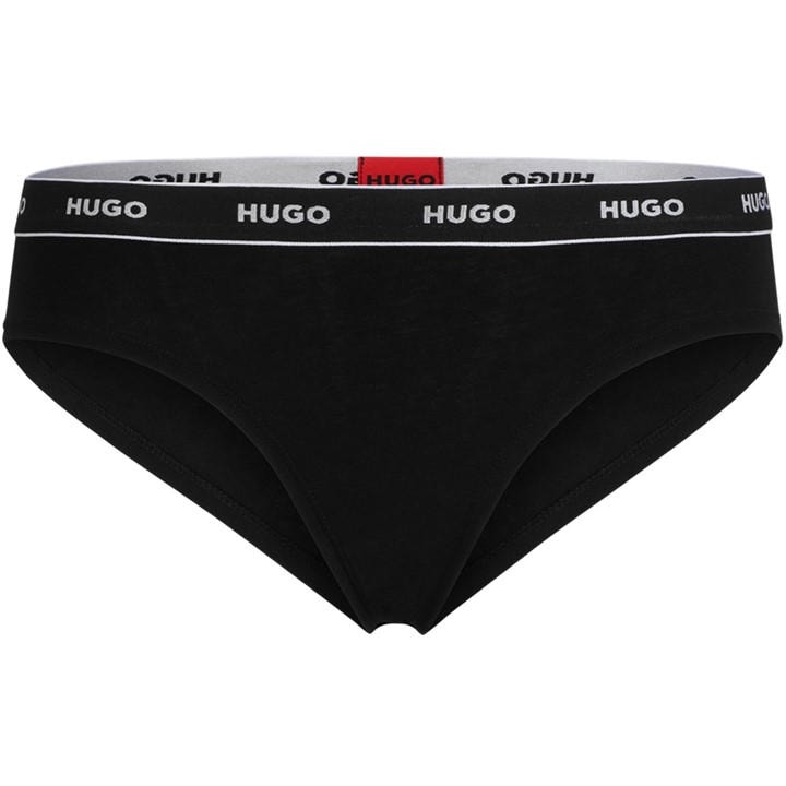 Hugo Women's Black Regular Rise Brief in Size 8, Sports Direct