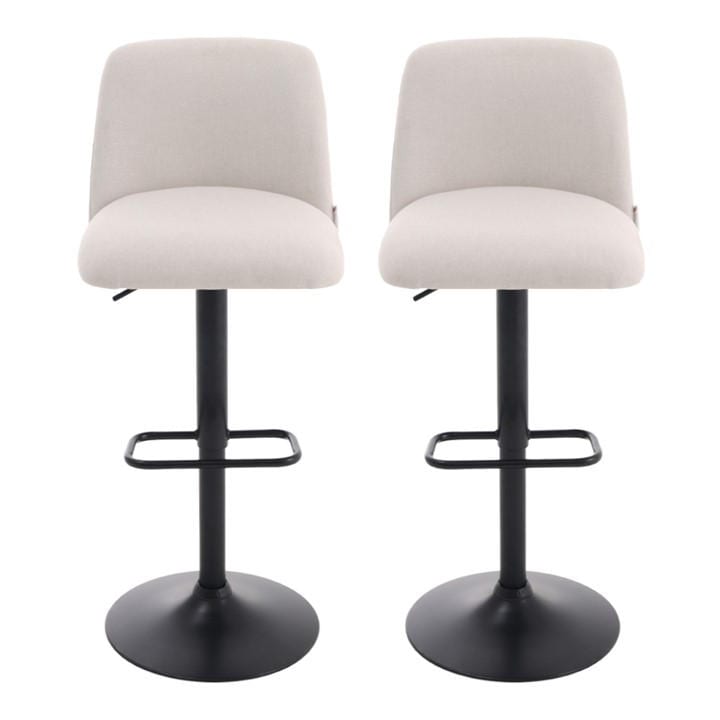 Kabinet Uk  White 2 Set Swivel Counter Bar Stools With Mid Backrest, Sports Direct