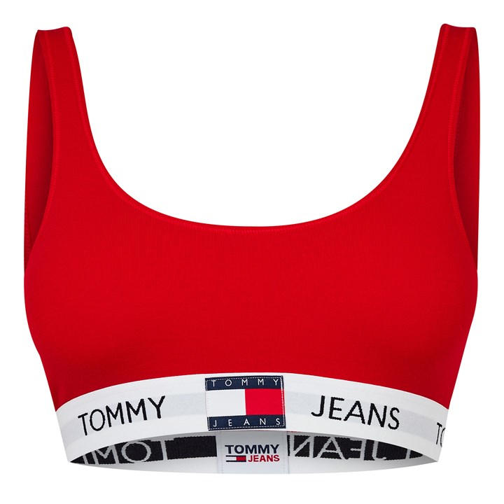 Tommy Hilfiger Women's Red Tommy Bodywear Unlined Bralette in Size 14, Sports Direct