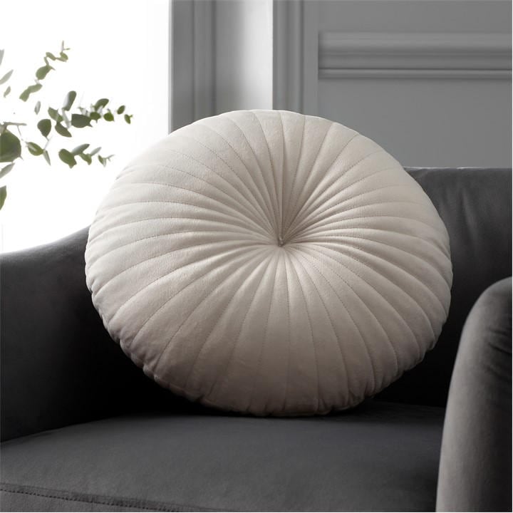 Catherine Lansfield Round Filled Cushion - Natural - Image 2