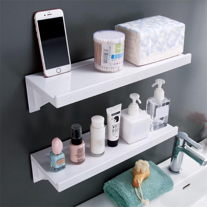 Life Ideas  White Self-Adhesive Shelf Waterproof Shower Rack, Sports Direct