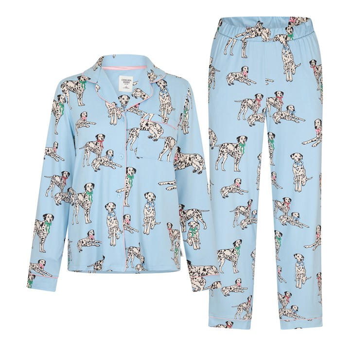 Chelsea  Women's  Button Up Pyjama Set, Football by  Peers in Size 12, Sports Direct
