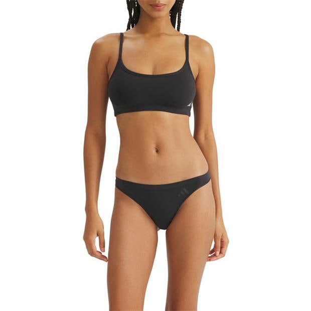 Black - adidas - Low Rise Thong 3Pk