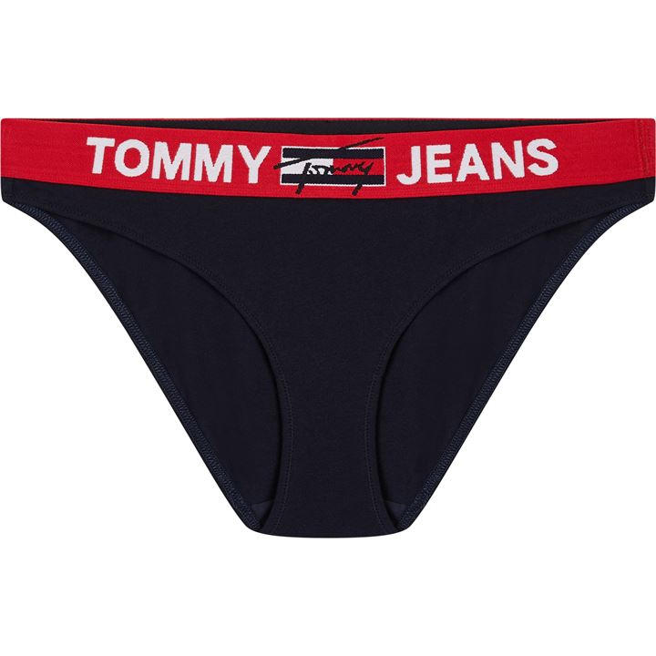 Tommy Hilfiger Women's Blue Bikini Briefs in Size 8, Sports Direct