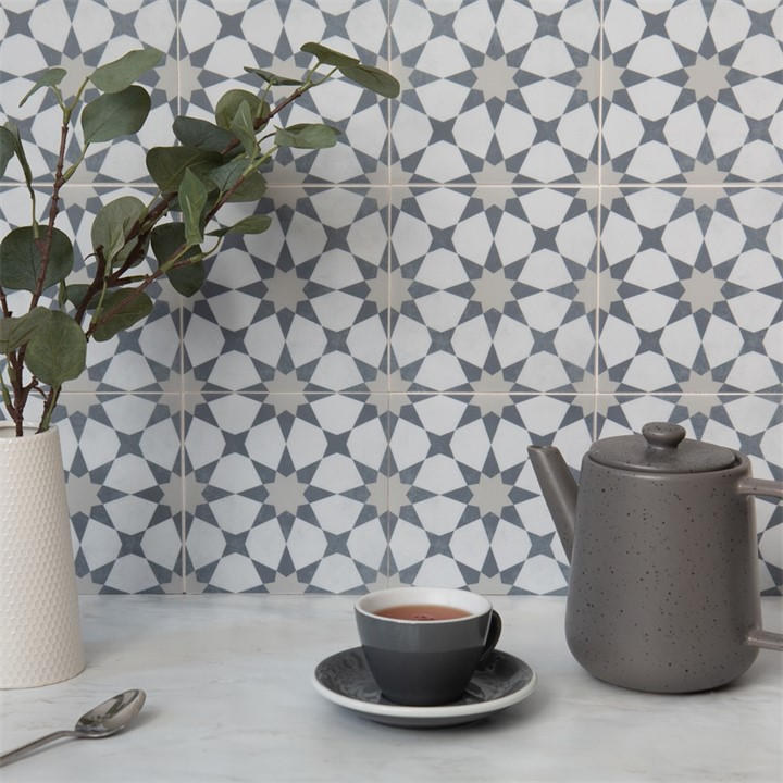 Quadrostyle  Grey Premium Wall & Tile Stickers Agadir in Size 0.27 SQM, Sports Direct