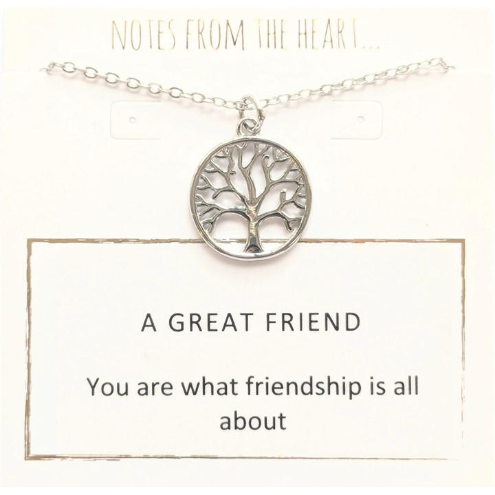 Notes From The Heart Unisex Silver Nfth A Great Friend Pendant