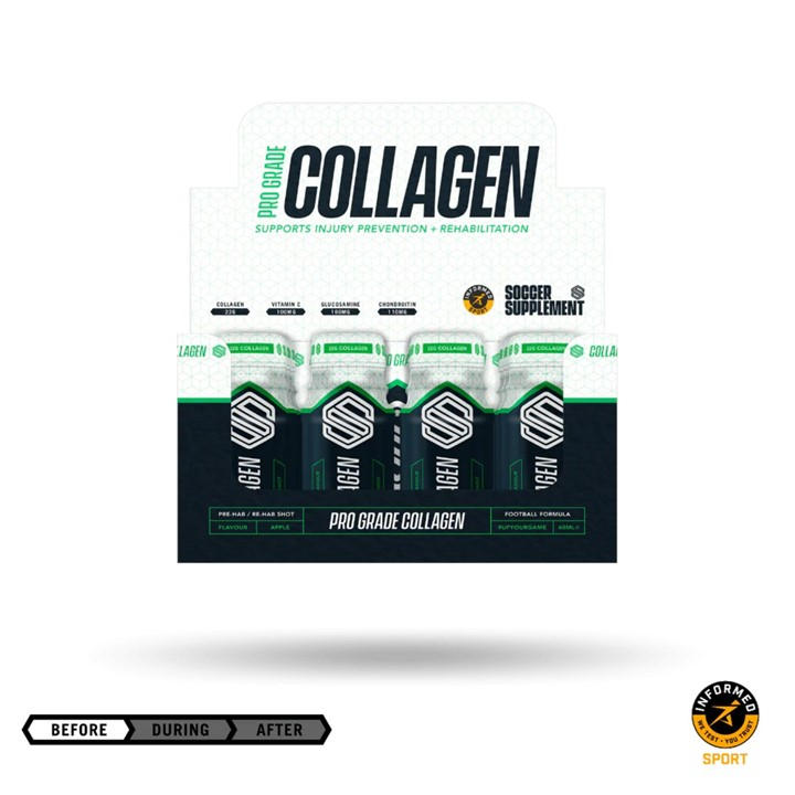 Premier League    Pro Grade Collagen Shot (12 X 60Ml), Football by Soccer Supplements in Size Pack of 12, Sports Direct