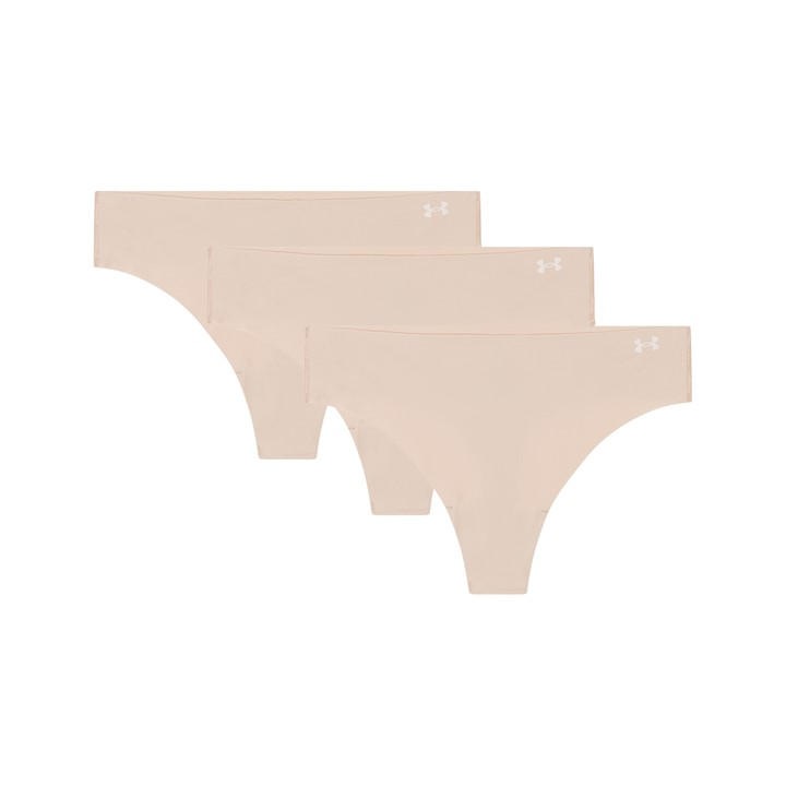 Under Armour Women's Beige Solid Thong Underwear in Size 16, Sports Direct