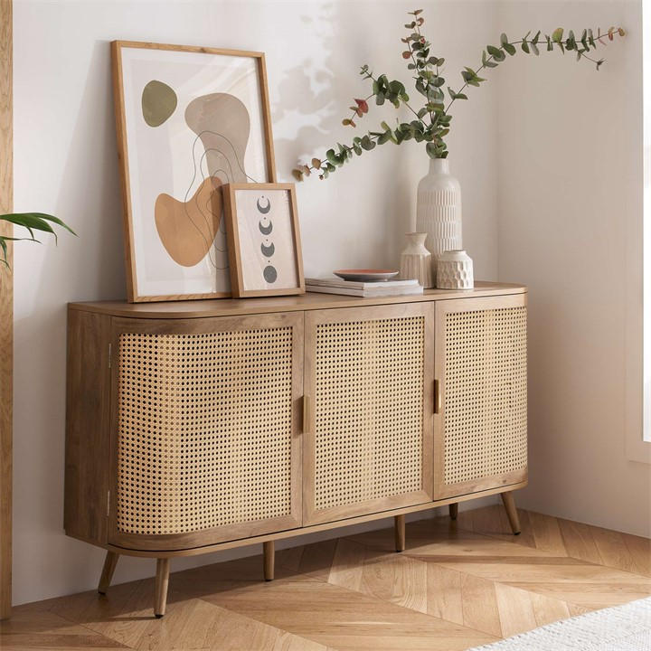 Birlea  Brown Noah 3 Door Sideboard, Sports Direct