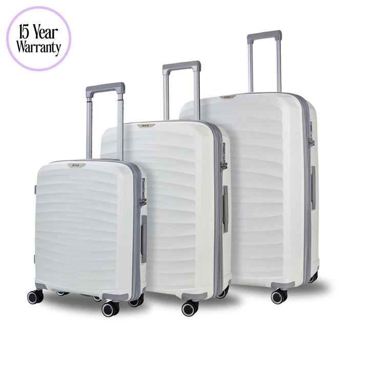 Rock  White Sunwave Suitcase in Size L, Sports Direct