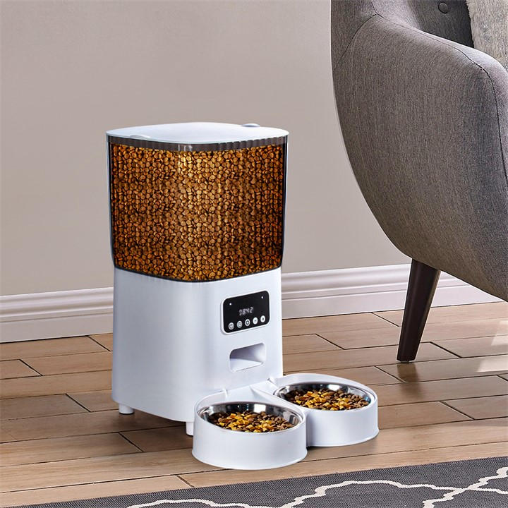 Kidkid Pet  White 5L Dual Power Supply Smart Pet Feeder, Sports Direct