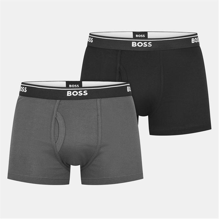 Boss Men' Black Bodywear 2 Pack Logo Waistband Boxers in Size S, Sports Direct
