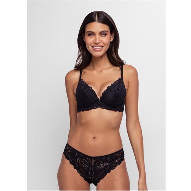 Black/Nude - Dorina - Angie Push-Up Plunge 2 Pack Bra