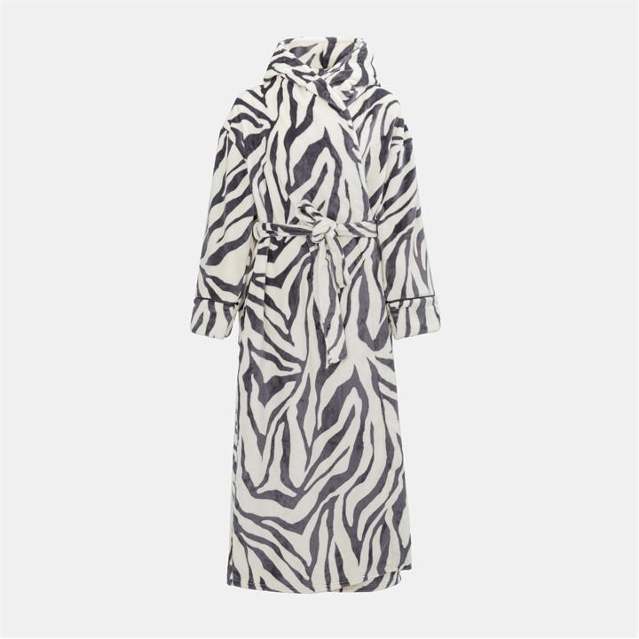 Biba Women's Grey Cosy Maxi Robe in Size 12, Sports Direct