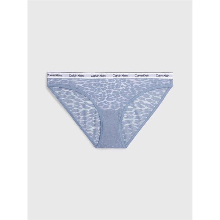 Calvin Klein Women's Blue Lace Bikini Briefs in Size 12, Sports Direct