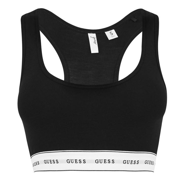 Guess Women's Black Carrie Bralette in Size 8, Sports Direct