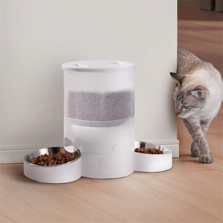 Kidkid Pet  White 3L Double Bowl Automatic Pet Feeder, Sports Direct
