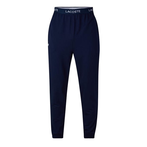Navy 525 - Lacoste - Men's Small CrocJog Sn64 Cotton Pyjama Trousers