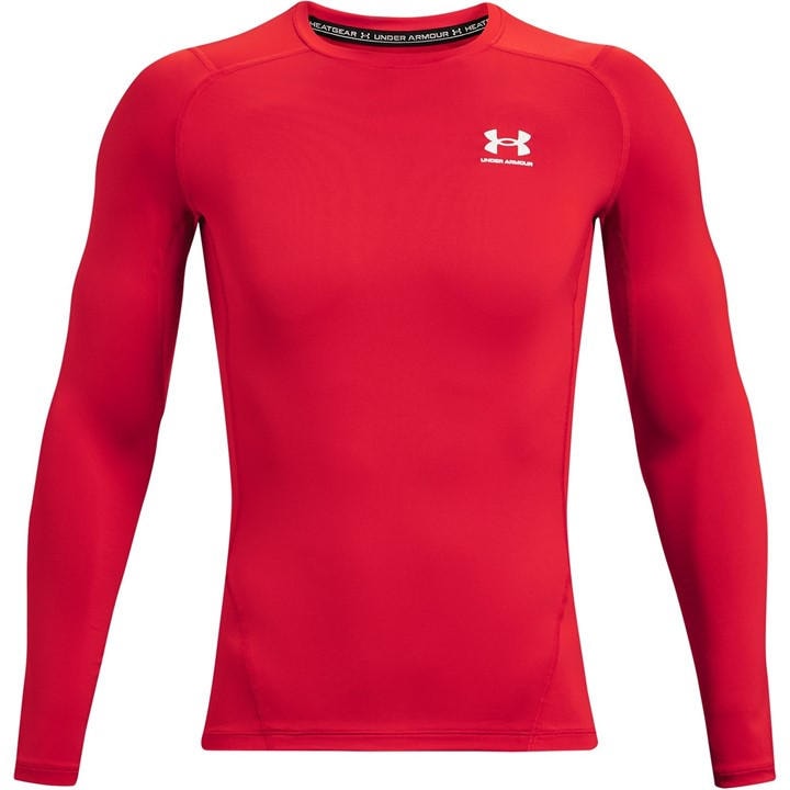 Under Armour Men's Red Ua Hg Comp Ls Baselayer Top in Size L, Sports Direct