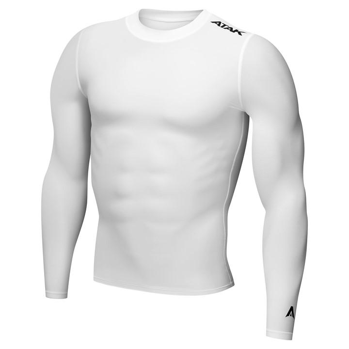 Atak Sports Men's White Atak Compression Long Sleeve Top Senior in Size M, Sports Direct