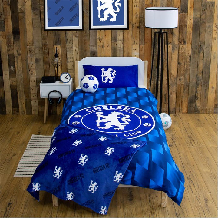 Chelsea   Kids   Geometric Single Panel Duvet, Football by  FC, Sports Direct
