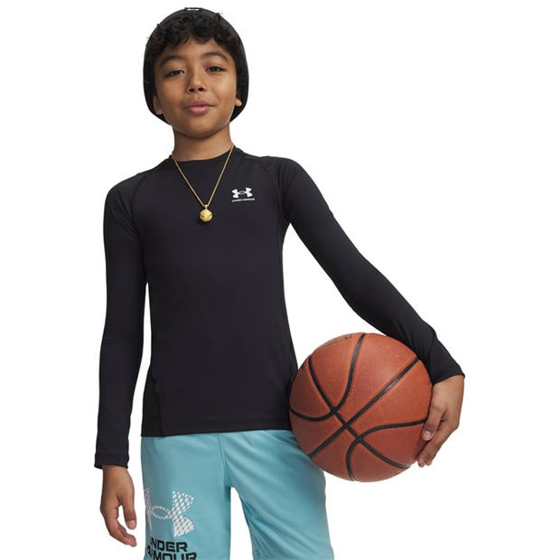 Black - Under Armour - HeatGear® Long Sleeve Boys
