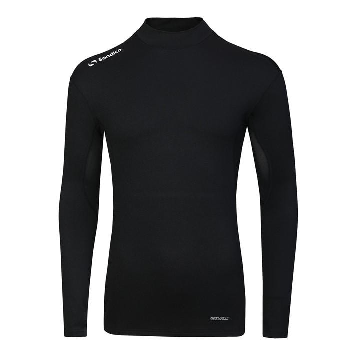 Sondico Men's Black Base Mock Neck in Size L, Sports Direct