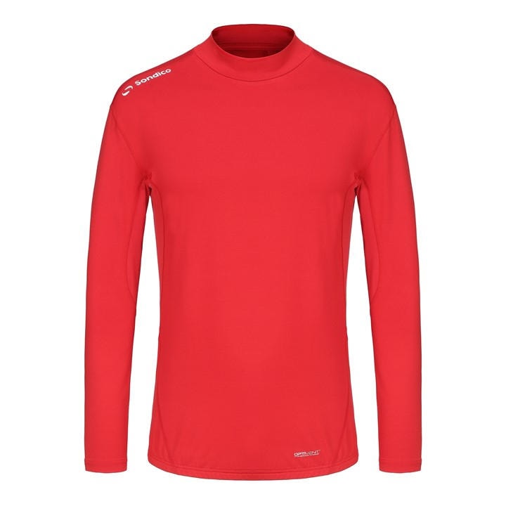 Sondico Men's Red Base Mock Neck in Size L, Sports Direct