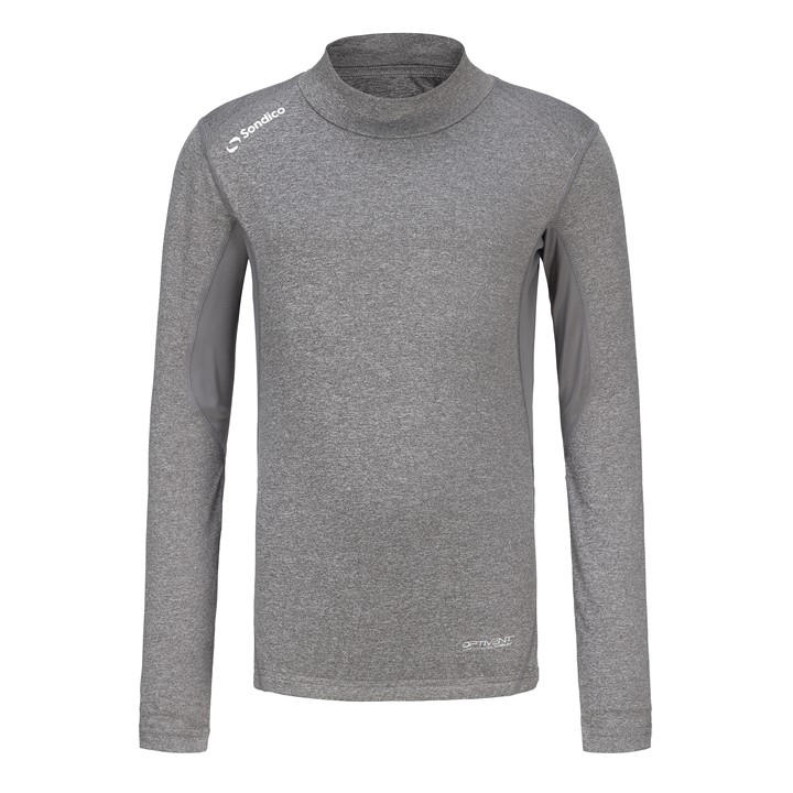 Sondico Boys Grey Mock Neck Baselayer  in Size 13 Years, Sports Direct