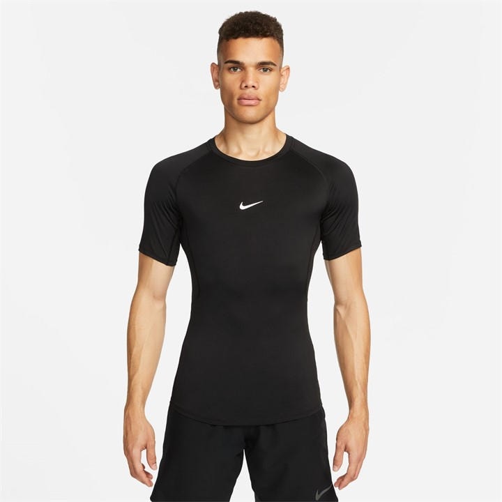 Nike Men's Black Pro Tight Fit Short-Sleeve Top in Size XL, Sports Direct