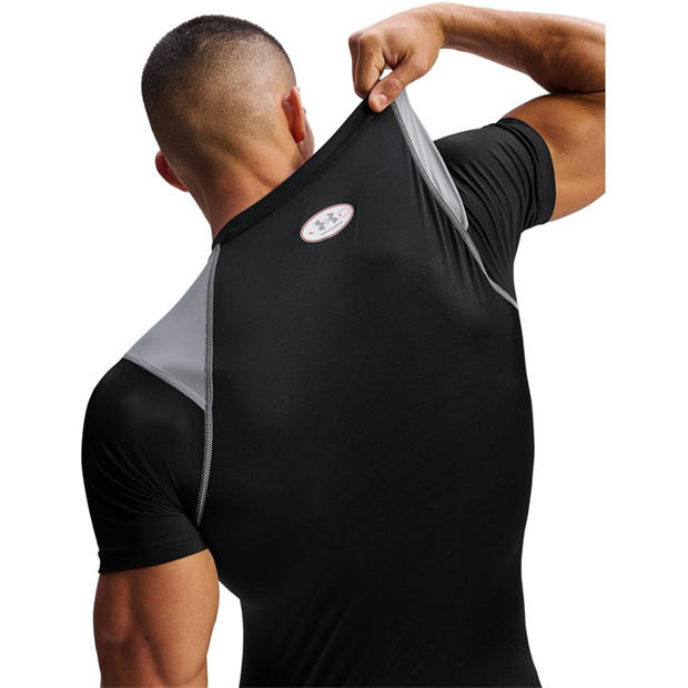 Black/Steel - Under Armour - Men's Baselayer Top