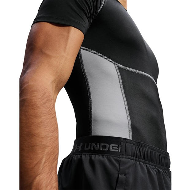 Black/Steel - Under Armour - Men's Baselayer Top