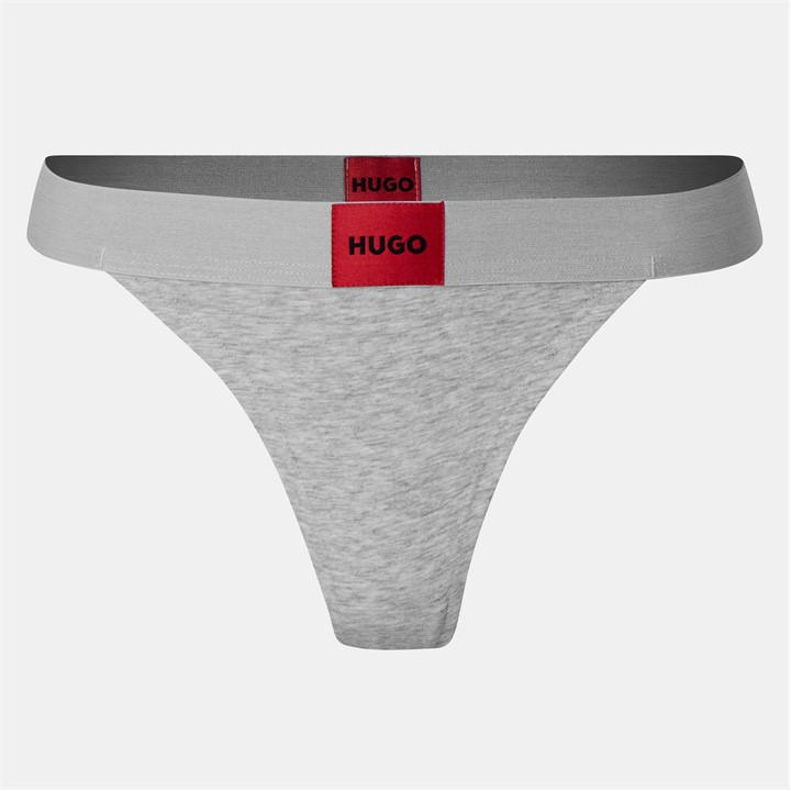Hugo Women's Grey Red Label String Thong in Size 16, Sports Direct