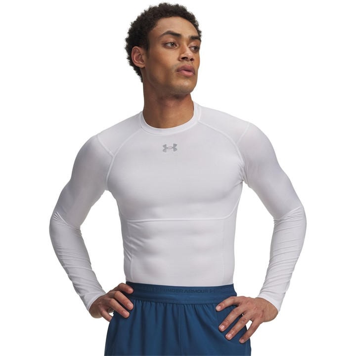 Under Armour Men' White Baselayer Top in Size S, Sports Direct