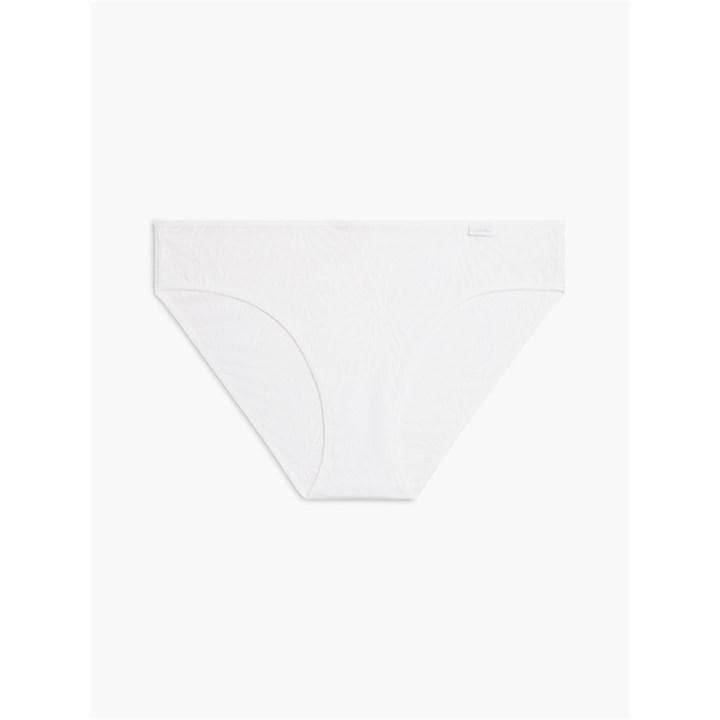 Calvin Klein Women's White Marquisette Bikini Bottoms in Size 8, Sports Direct