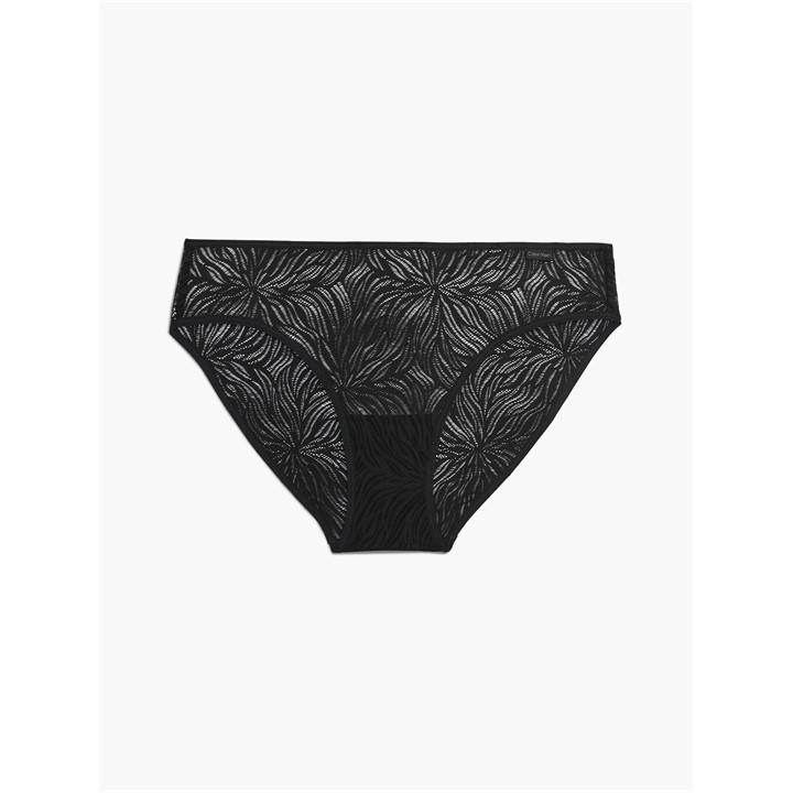 Calvin Klein Women's Black Marquisette Bikini Bottoms in Size 10, Sports Direct