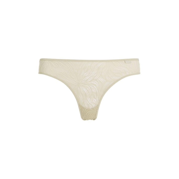 Calvin Klein Women's Cream Marquisette Bikini Bottoms in Size 14, Sports Direct