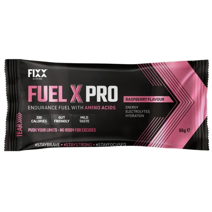 Fixx  Red Fixx: Fuel X Pro + Amino Acids Sachets (12 X 55G S in Size Box of 12, Sports Direct