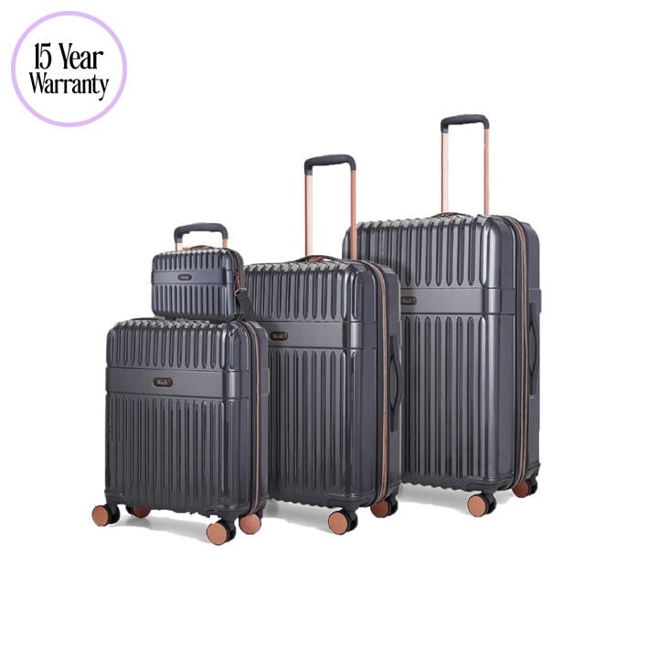Rock  Grey Selene Suitcases Charcoal in Size Vanity, Sports Direct