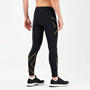 Black/Gold - 2XU - Light Speed Compression Tights Mens