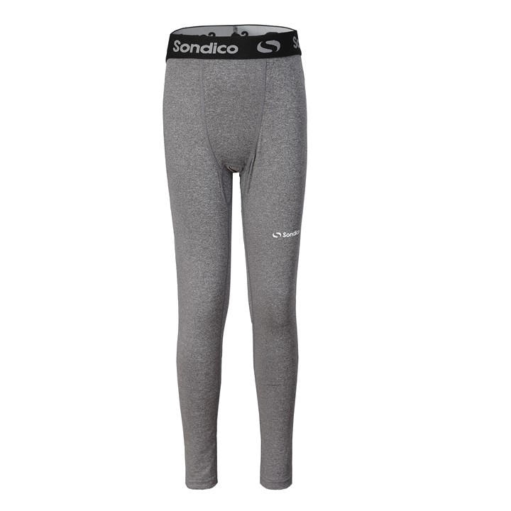 Sondico Boys Grey Core Baselayer Tights  in Size 9 - 10 Years, Sports Direct