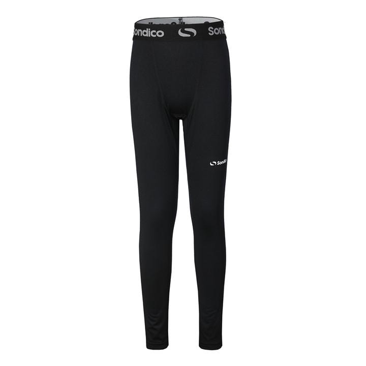 Sondico Boys Black Core Baselayer Tights  in Size 13 Years, Sports Direct