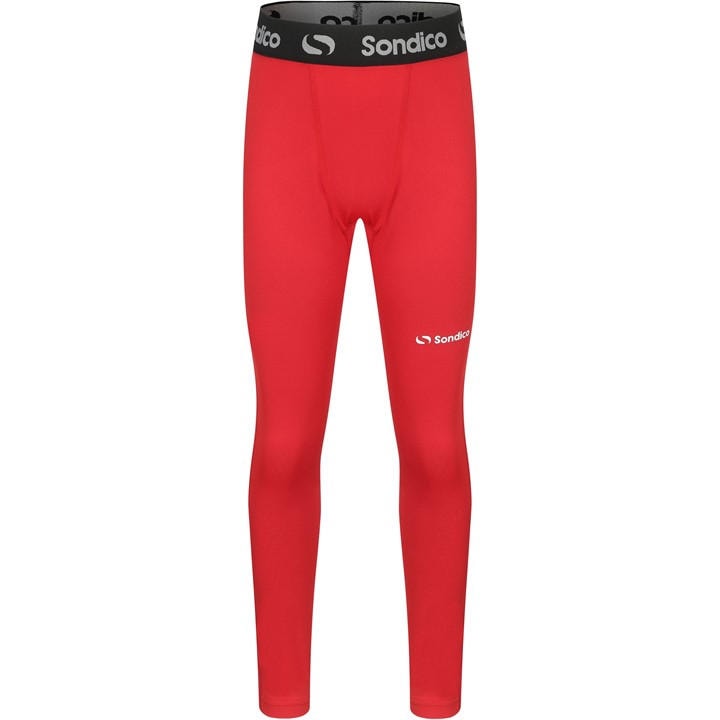 Sondico Boys Red Core Baselayer Tights  in Size 13 Years, Sports Direct