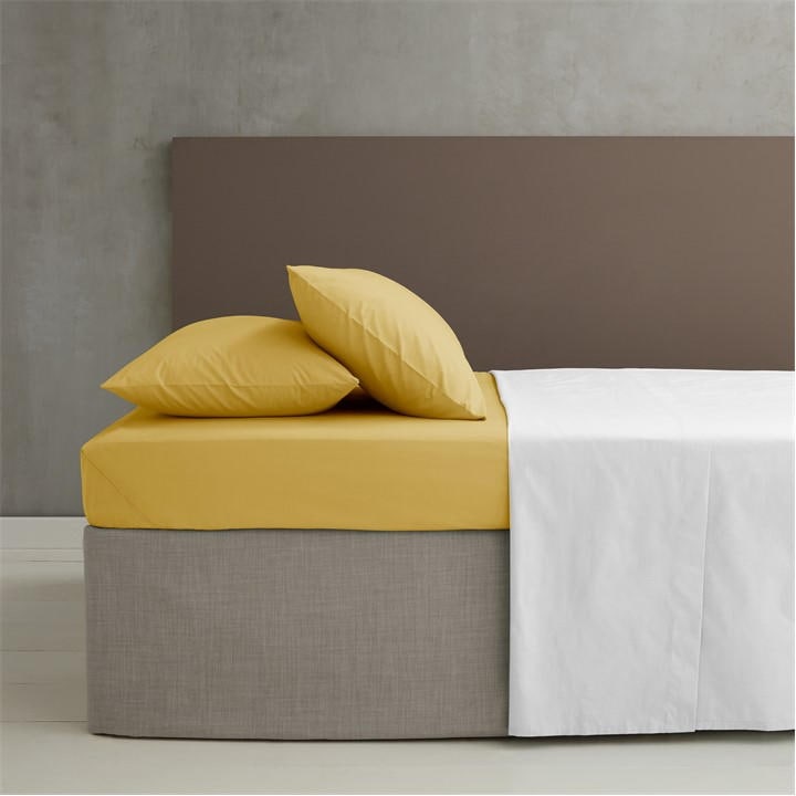 Catherine Lansfield  Brown Easy Iron Percale Combed Fitted Sheet in Size Superking, Sports Direct