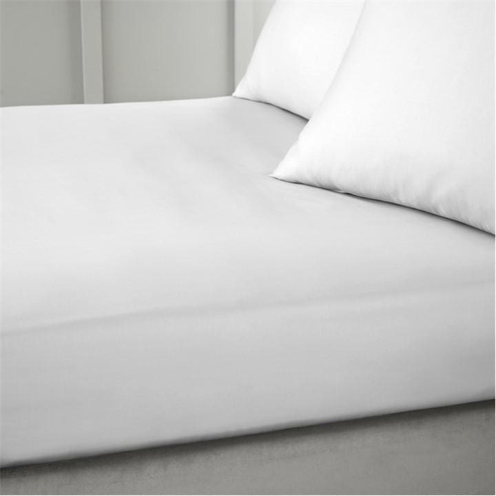 Bianca  Grey 400 Thread Count Cotton Sateen Fitted Sheet in Size Single, Sports Direct