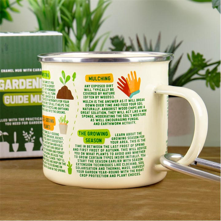 Gift Republic  Green Gardening Guide Enamel Mug, Sports Direct