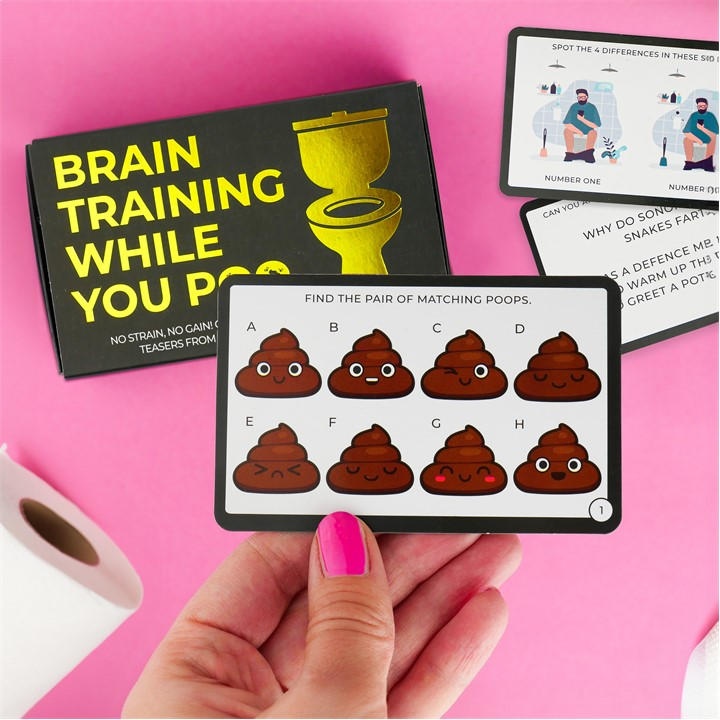 Gift Republic  Black Brain Training While You Poo, Sports Direct