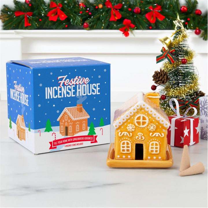Gift Republic  Orange Festive Incense Burner - Gingerbread House, Sports Direct
